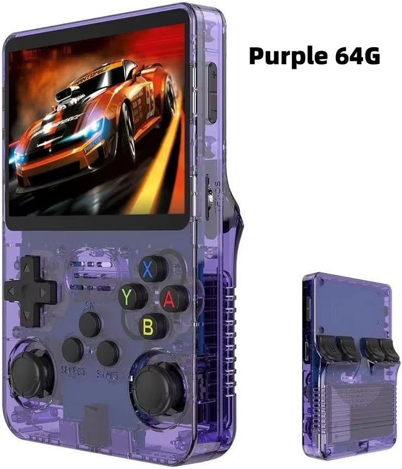 R36S Retro Handheld Game Console Linux System 3.5-Inch IPS 64G 20000+ Games Portable Pocket Game Console Family Gift